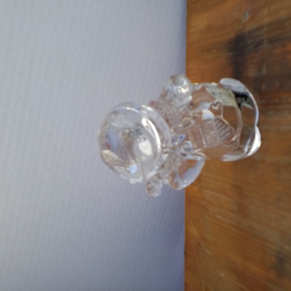 MIKASA FROSTY'S CHOIR LEAD Crystal Clear Figurine w tag Christmas Winter Holiday - Picture 3 of 7